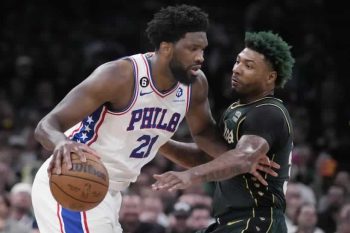 Joel Embiid playoffs pic