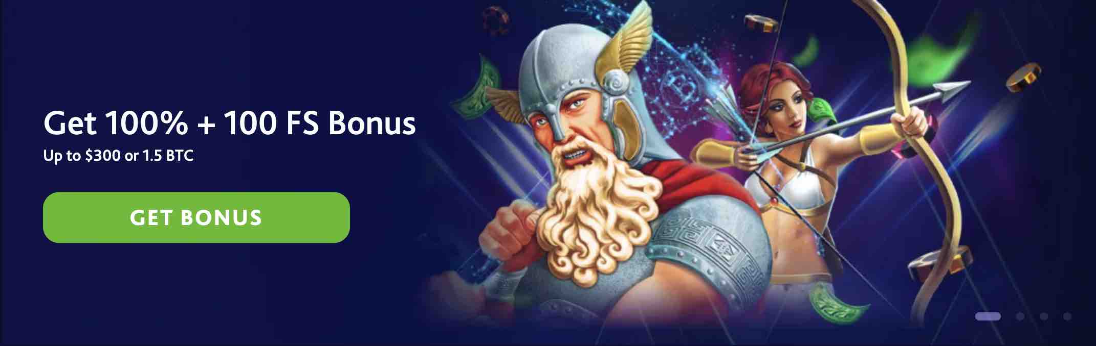 A screenshot of the banner ad for the welcome bonus available at 7bit casino.