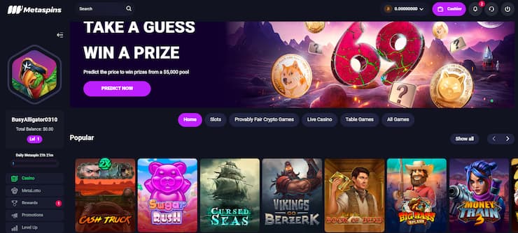 Metaspins Casino Slots
