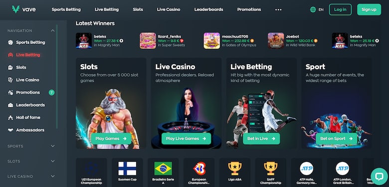 Vave casino ZA