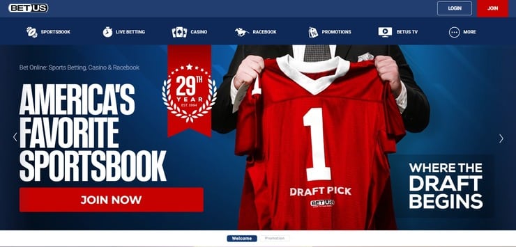 BetUS homepage