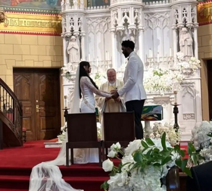 Philadelphia 76ers superstar Joel Embiid marries longtime girlfriend Anne de Paula