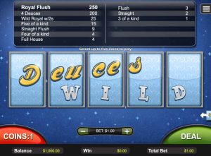 Deuces Wild free video poker