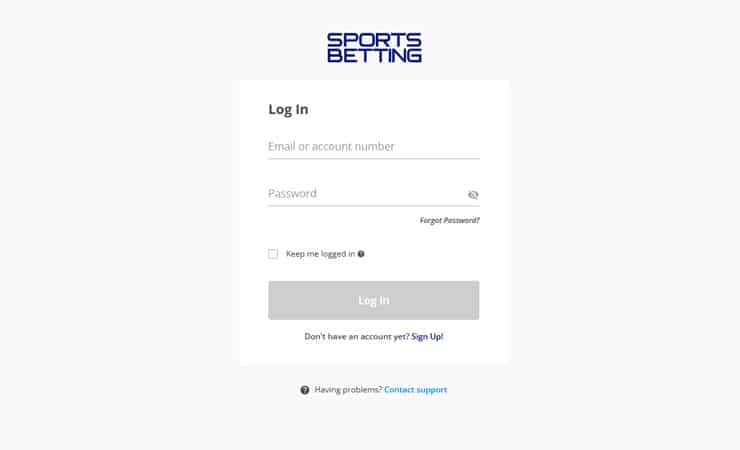 Step 1: SportsBetting Login