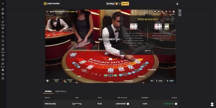Lucky Block blackjack strategy