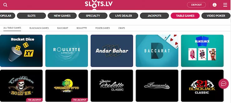 SlotsLV - Table Games