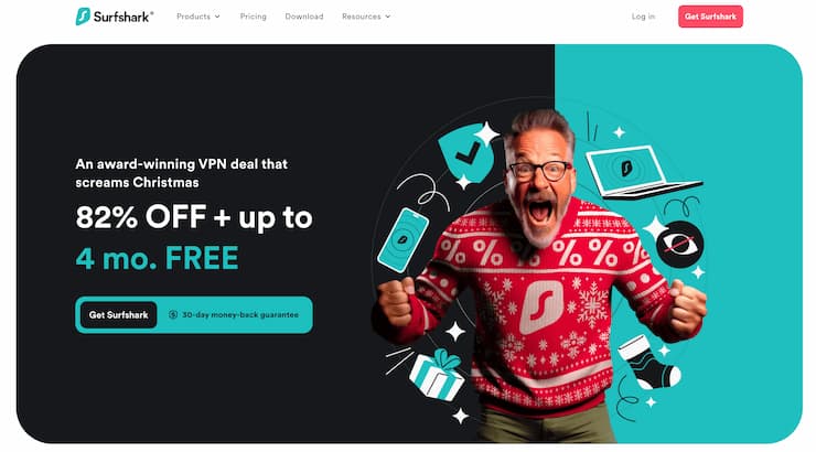 Surfshark homepage - How to access Lucky Block with a VPN