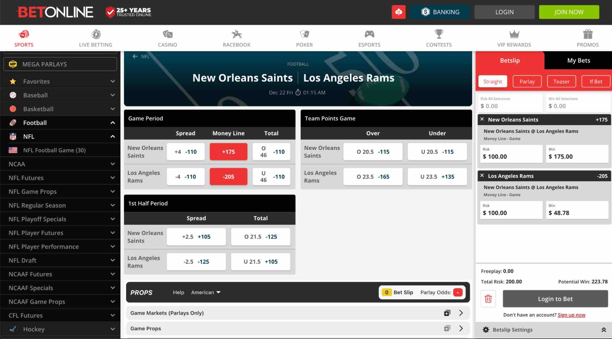 florida sports betting betting markets money line