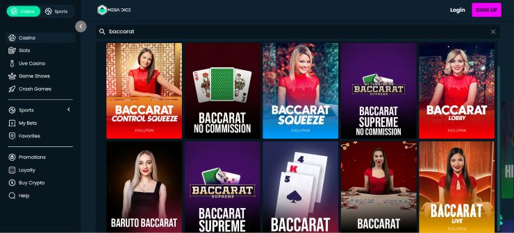 Mega Dice Baccarat
