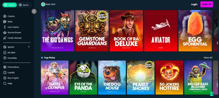 Mega Dice Casino Games and Slots