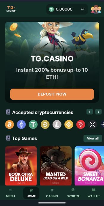 TG Casino Step 2 Sign Up