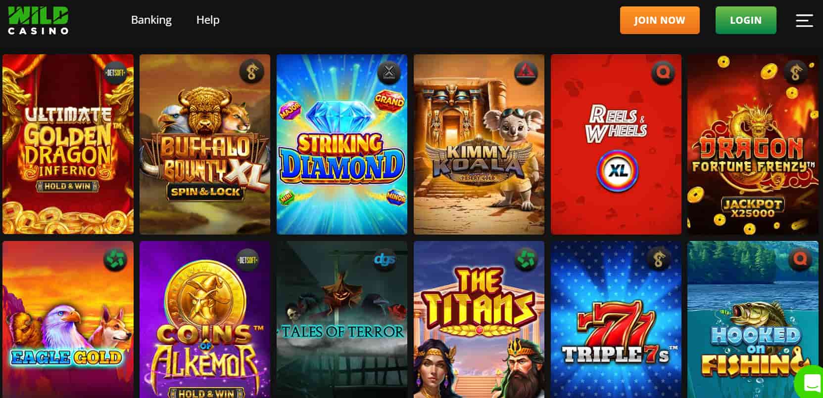 gambling sites wild casino games