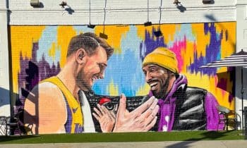 Luka Doncic, Kobe Bryant Lakers Mural Unveiled by City of Los Angeles