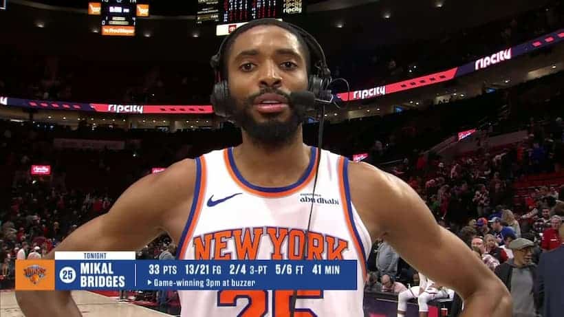 WATCH: Knicks’ Mikal Bridges hit a game-winning three-pointer on Wednesday night
