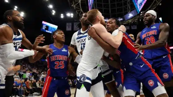 Pistons vs. Timberwolves fight
