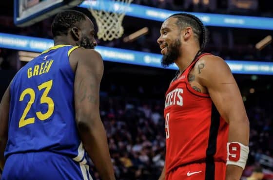 Dillon Brooks and Draymond Green pic