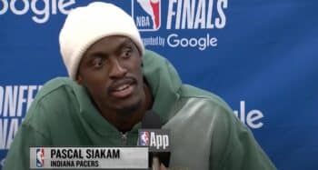 Siakam reporter tense exchange