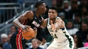 Adebayo and Antetokounmpo pic