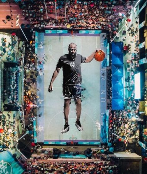 Clippers NBA James Harden Tribute Court Unveiled During China Tour