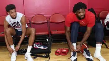 Tyrese Haliburton and Joel Embiid USA pic