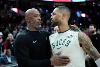 Damian Lillard with Chauncey Billups