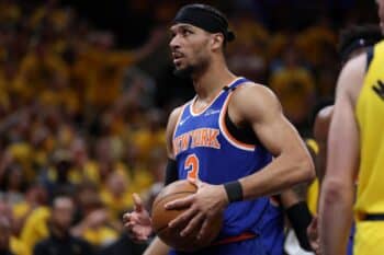 Josh Hart at the free throw line