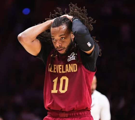 Cleveland Cavaliers Darius Garland Exits OT Loss To Miami Heat After Reinjuring Toe