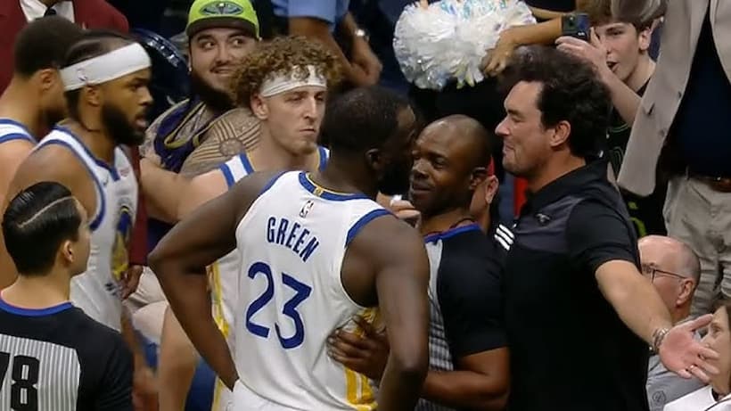 Warriors’ Draymond Green was issued a warning for his interaction with a vocal fan on Sunday