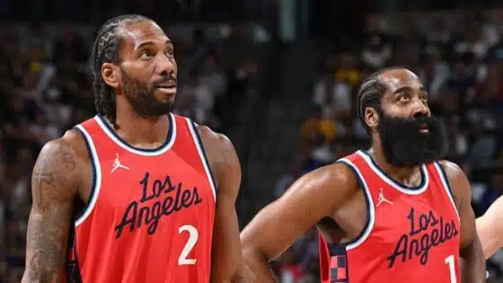 Kawhi Leonard and James Harden Clippers pic