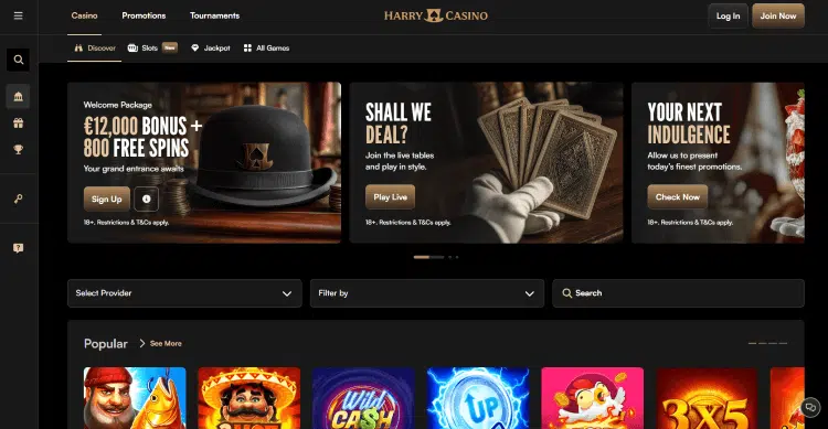 Harry Casino – Welkomstbonus tot € 12.000 bij dit no Cruks casino