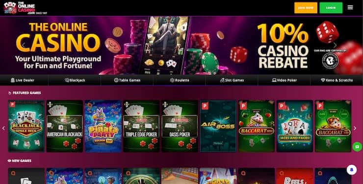 Schermata principale della piattaforma Instant Casino che mostra la lobby dei giochi